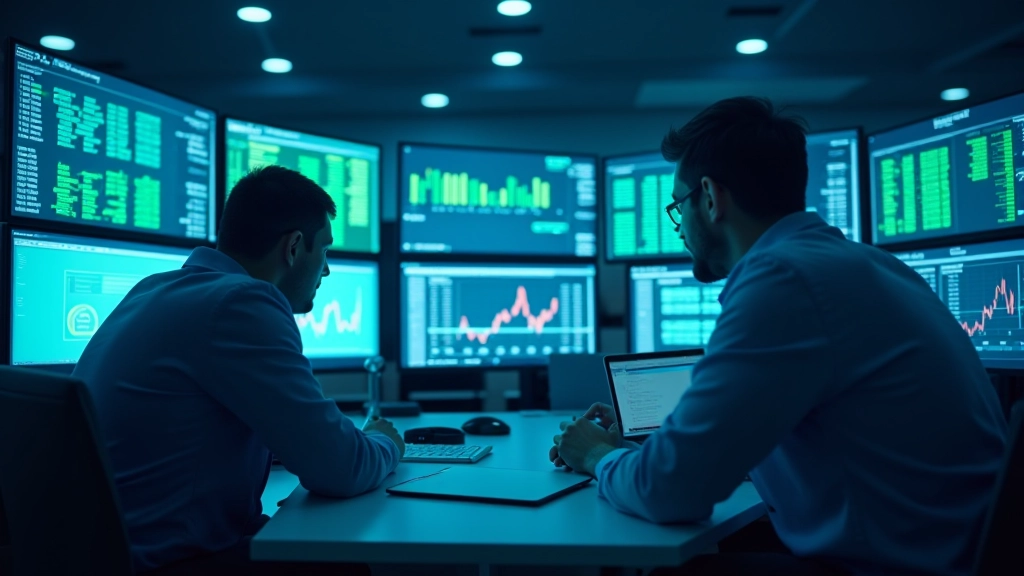 Bureau d'analyse du marché du carbone avec écrans de données financières
