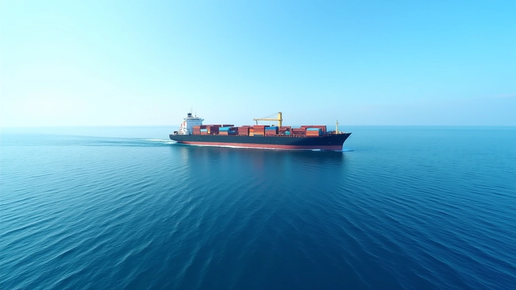 Navire-conteneur traversant l'océan atlantique, symbolisant l'impact du nouveau système de quotas sur le transport maritime international